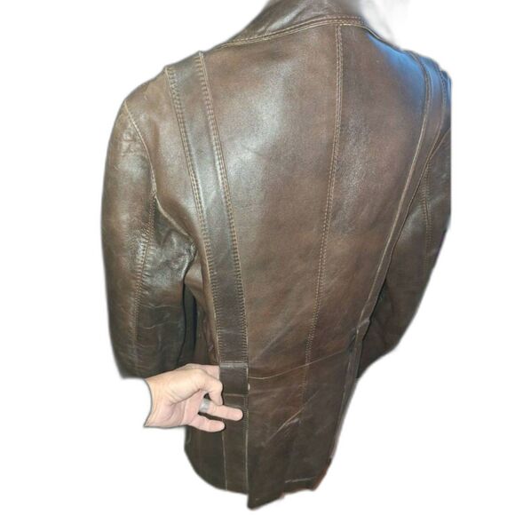 Roetan leather Jacket by Silvester Litton of England Mens Med/Women L-XL - Picture 3 of 16